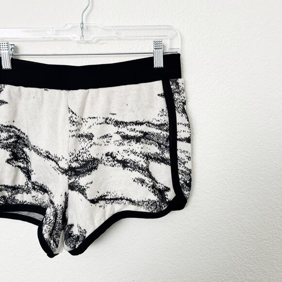 [Twenty Montreal] Black White Marble Abstract Print Knit Shorts Size Small S - Picture 6 of 11